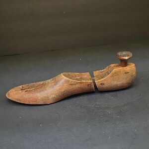 Lloyd & Haig Cobbler Shoe Form Mold 8 2 w/ Rare Knob Sizer Expander Vintage Wood